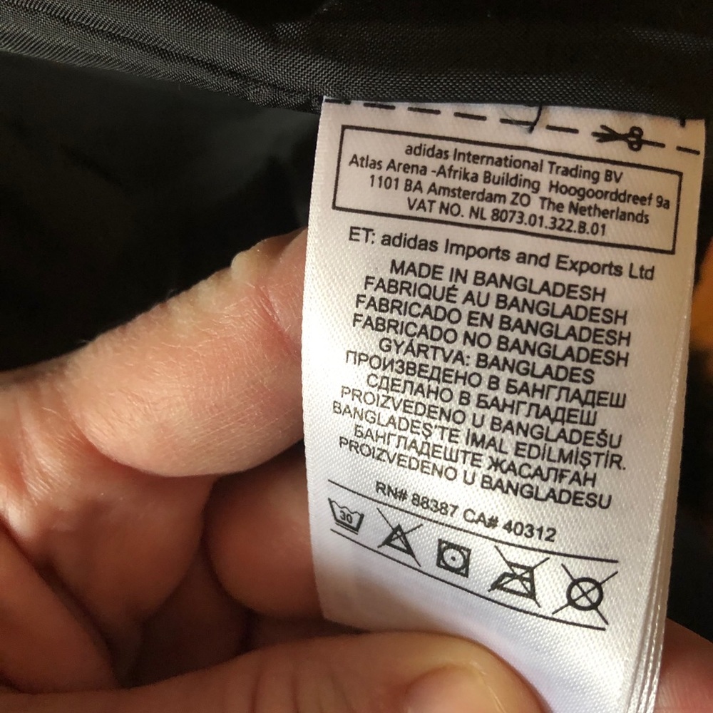 Adidas black three stripes insulated jacket - Picture 10 of 11